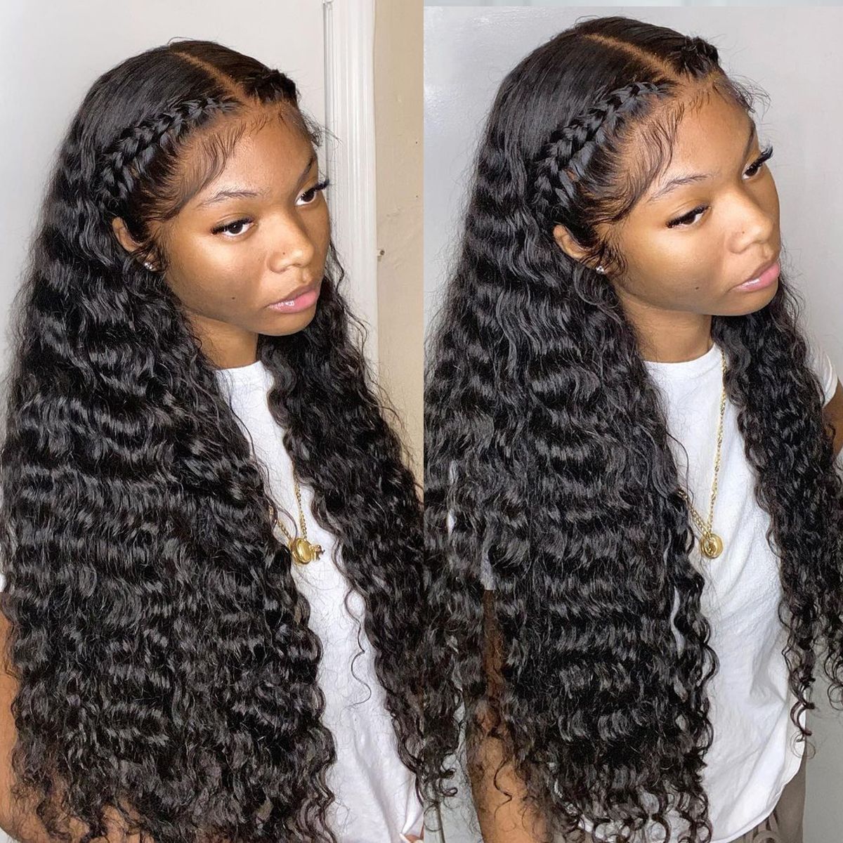 13×4 Full Frontal HD Deep Wave Human Hair Lace Wig