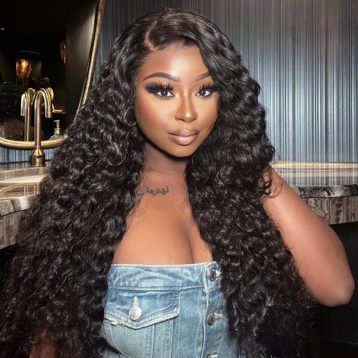 13×4 Full Frontal HD Deep Wave Human Hair Lace Wig