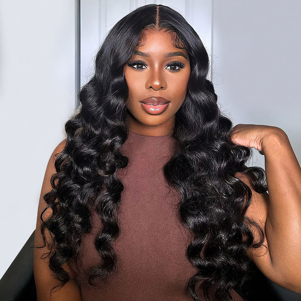 13×6 Full Frontal HD Loose Deep Wave Human Hair Lace Wig