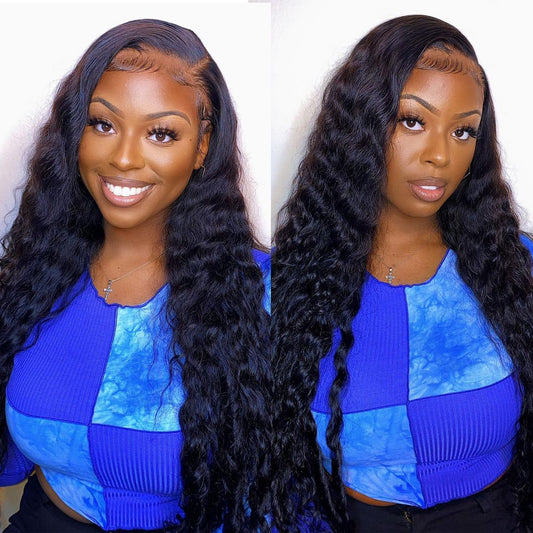 13×6 Full Frontal HD Loose Deep Wave Human Hair Lace Wig