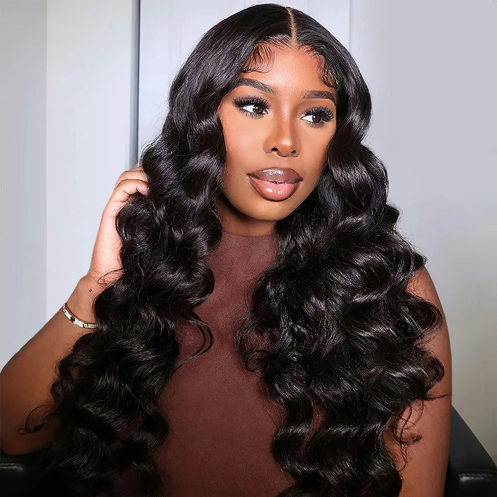 13×4 Full Frontal HD Loose Deep Wave Human Hair Lace Wig