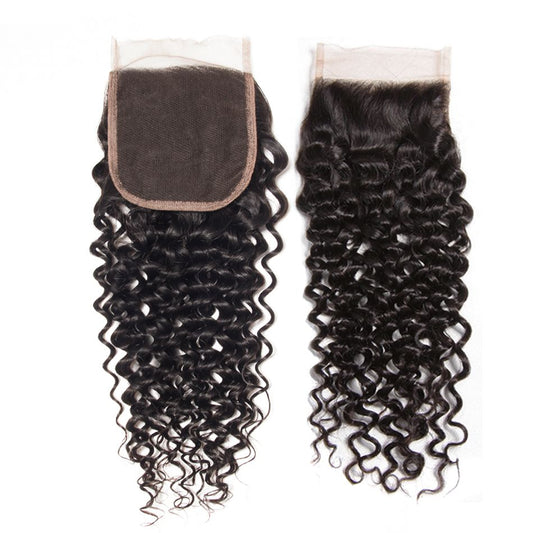 4*4 Curly Human Hair Lace Closure
