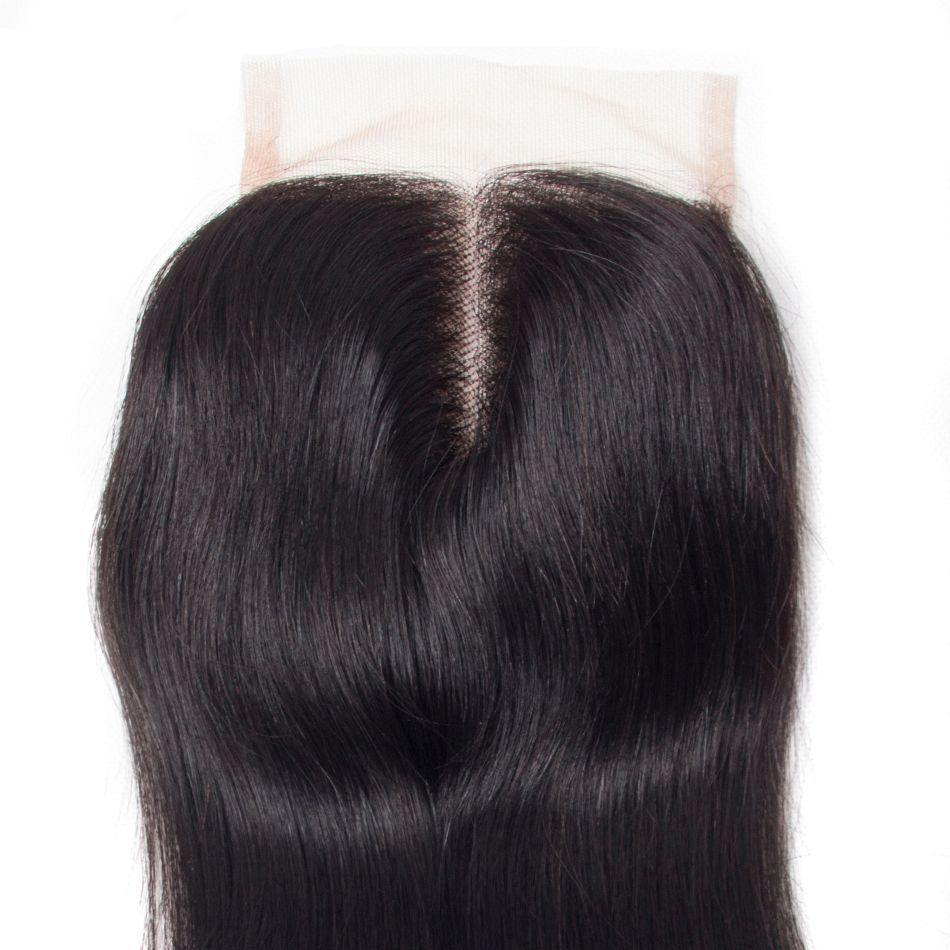 4*4 Straight Human Hair Lace Closure