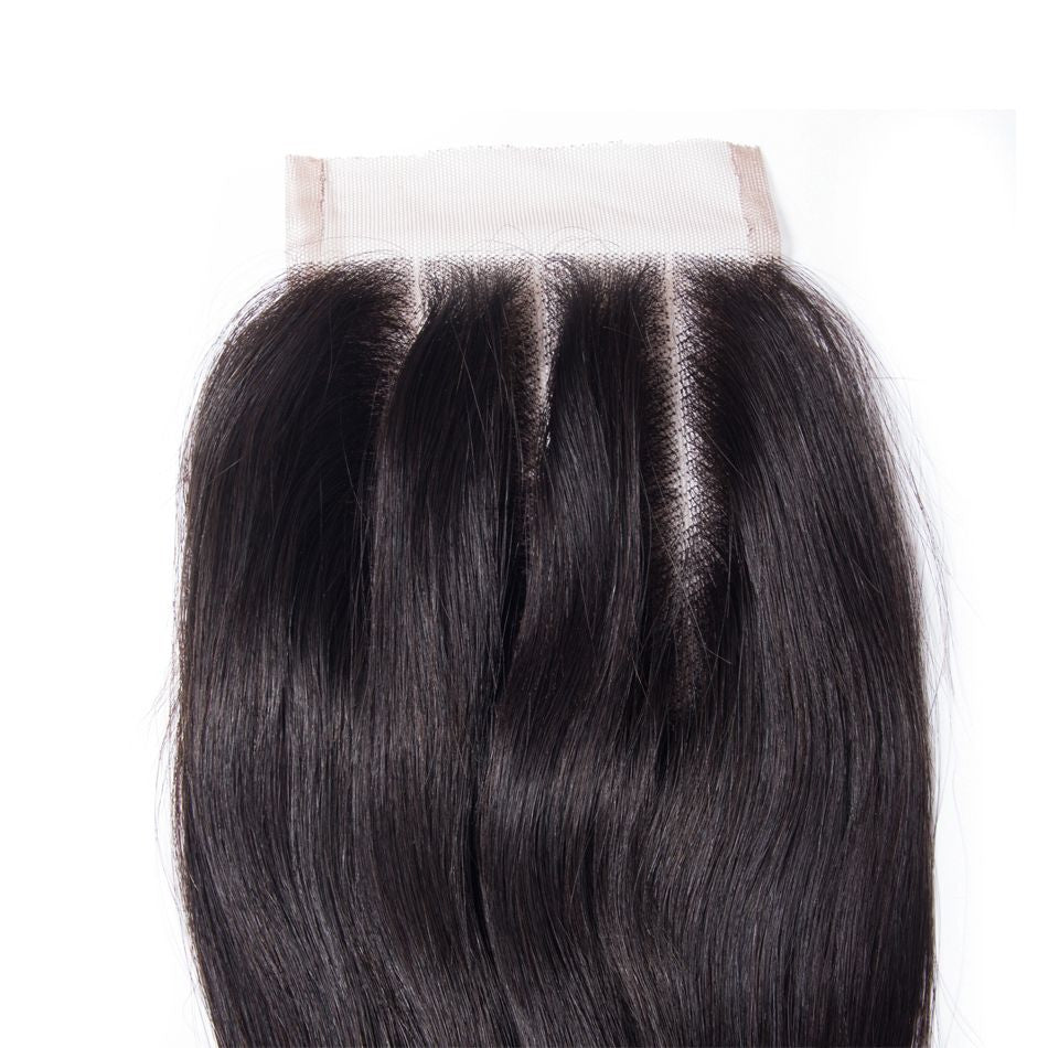 4*4 Straight Human Hair Lace Closure