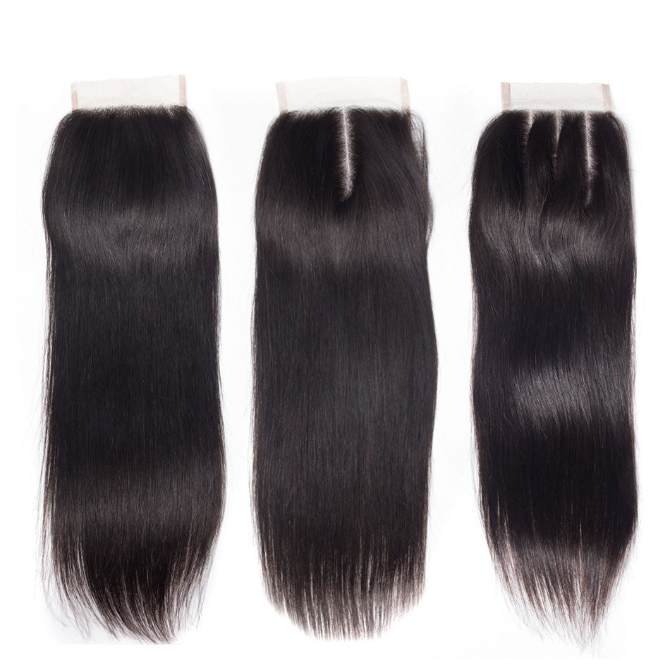 4*4 Straight Human Hair Lace Closure